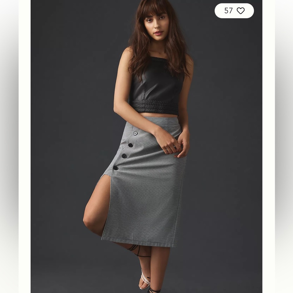 Mare Mare Asymmetrical  Button Down Skirt NWOT